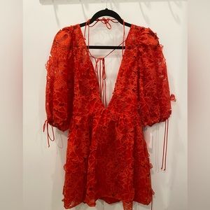 For Love & Lemons dress, never worn, size large, beautiful and flattering!